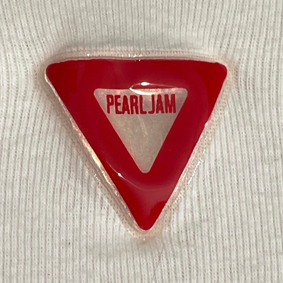 Vintage 90s 1997 Pearl Jam Baby Tee Ribbed White Band T-Shirt - Picture 4 of 14